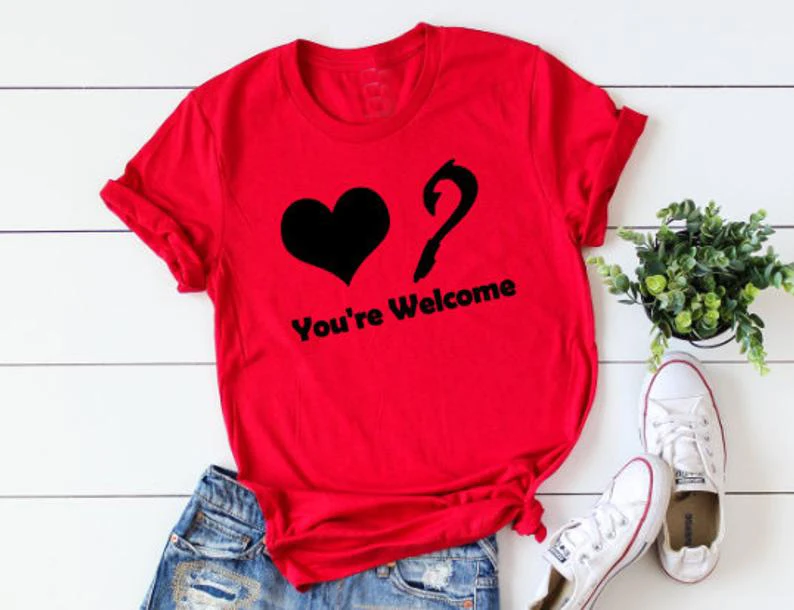 You're Welcome футболка гранж tumblr camisetas Графический эстетический хлопок сердце Цитата