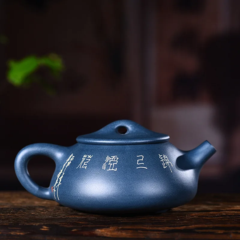 Yixing Purple Sand Bottle Genuine Famous Artists Hand-made Ore Mud Painting Stone Pot Kungfu Teapot Tea Set | Дом и сад