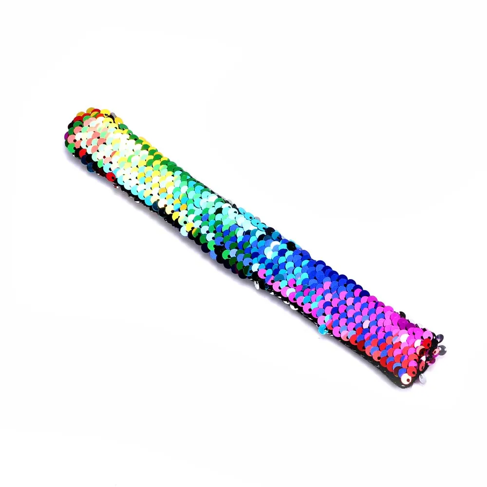 multicolorsilver 1Pac браслет с блестками русалки модный браслет в индивидуальном стиле Вечерние ремешок для детей праздничные пляжные вечерние для женщин унисекс - Окраска металла: multicolorsilver