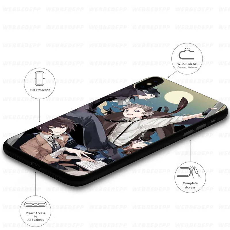 WEBBEDEPP Bungou Stray Dogs Anime Soft Case for Samsung Galaxy S10 S10e S9 S8 Plus S7 S6 Edge &amp J6 2018 Note 10 9 8 |