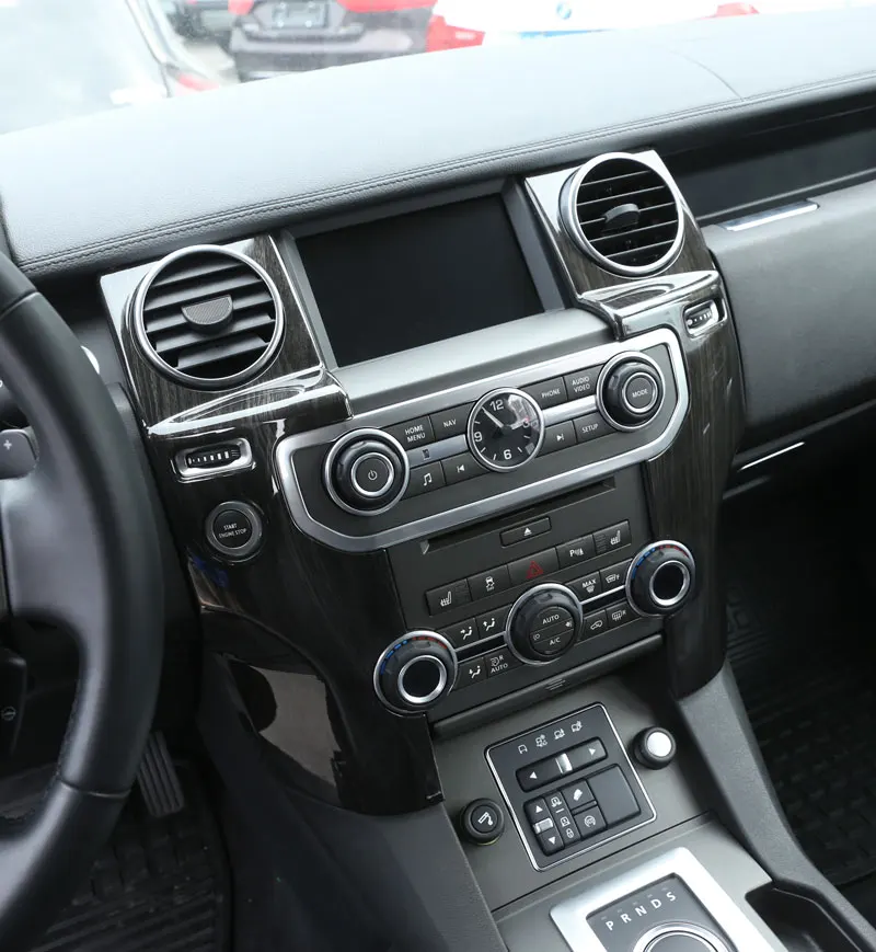 Для Land Rover Discovery 4 LR4 аксессуары ABS темная древесина зернистая центральная консоль