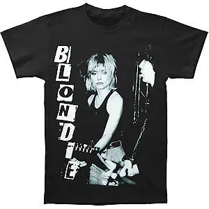 Blondie Для мужчин живой группа Slim Fit Футболка Черный Свободные топы футболки