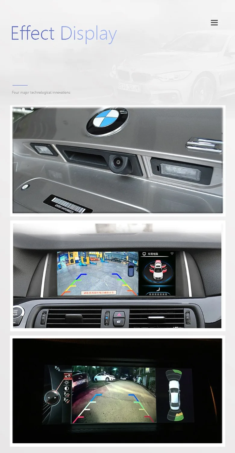 Камера заднего вида для BMW X1 X3 X4 X5 F30 F31 F34 F07 F10 F11 F25 F26 E84|Камеры авто| |