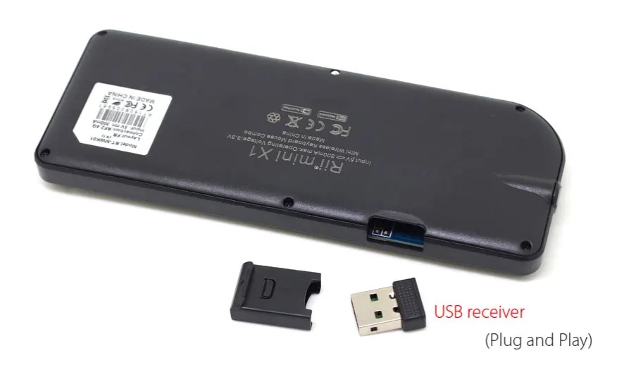 Rii Mini X1 французский(Azerty) Мини 2,4 ГГц Беспроводная клавиатура Air mouse с тачпадом для Android tv Box/мини ПК/ноутбука