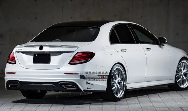 For Benz E class W213 Spoiler ABS Material Car Rear Wing Primer paint Color trunk E320L E260L E300L 2016-2018 | Автомобили и