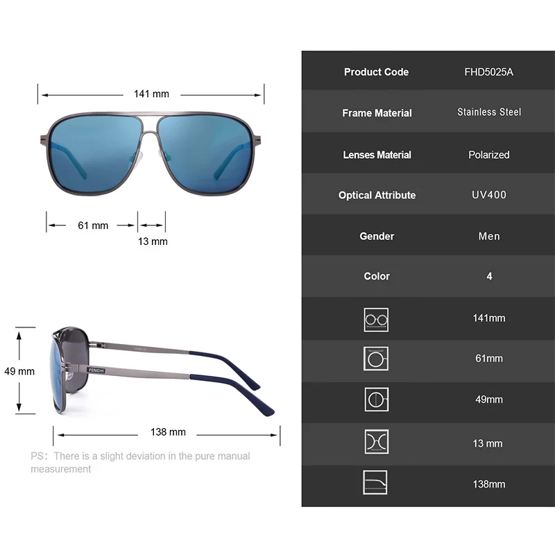 MATIC Модные поляризованные линзы Квадратные Солнцезащитные очки для мужчин