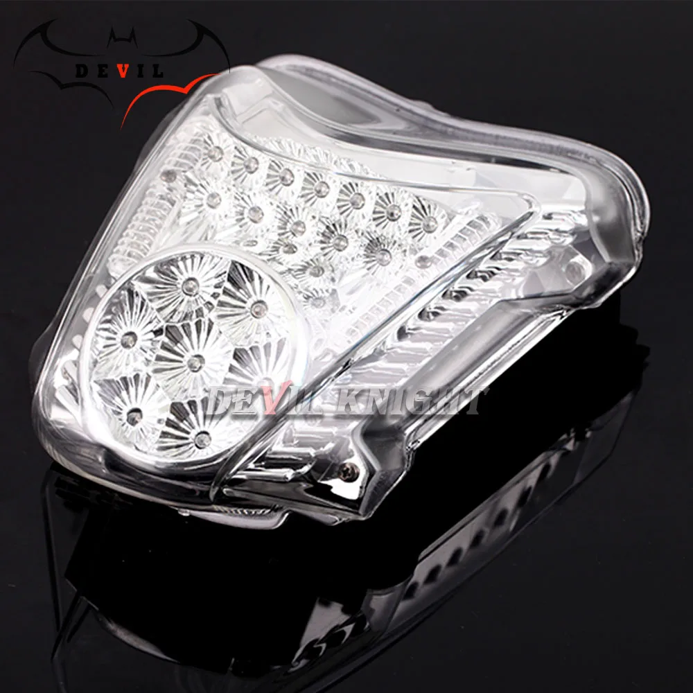 clear Мотоцикл светодиодный задний фонарь поворотники для SUZUKI HAYABUSA GSXR1300 2008-2016задний задний фонарь Тормозные встроенные Сигналы поворота света - Цвет: clear