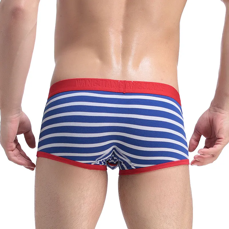 3pcs/lot Hot Sale Male Men's Boxer Underwear Shorts Sexy Ondergoed Boxer Shorts striped Cotton Men Pouch 3019-PJ