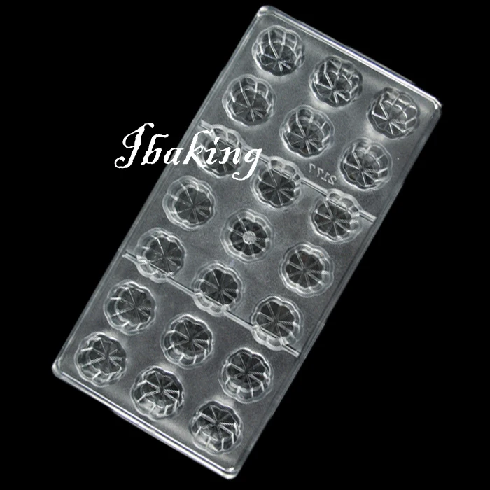 Твердый цветок в форме 21 полости Поликарбонат шоколад для приготовления желе и