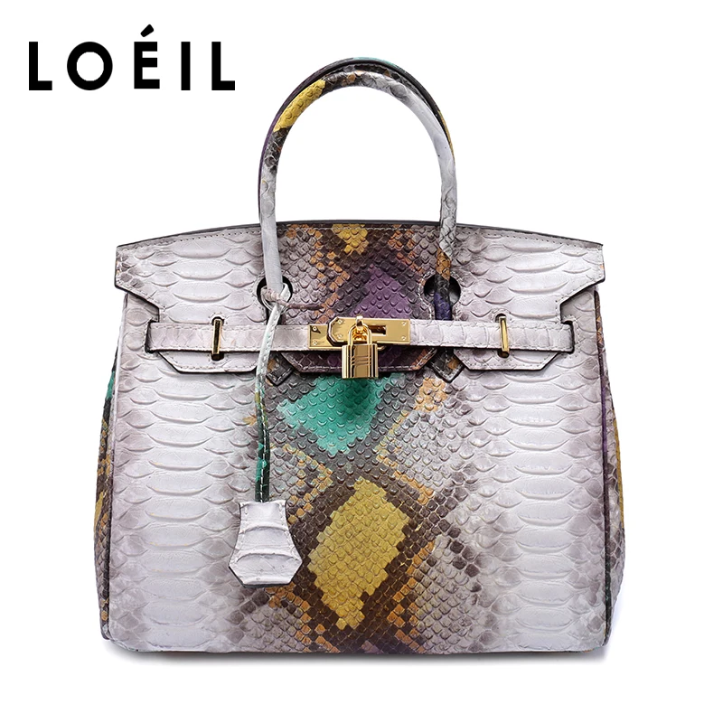 Фото LOEIL Женская сумка Змеиный натуральной кожи Для женщин Crossbody сумки модные женские