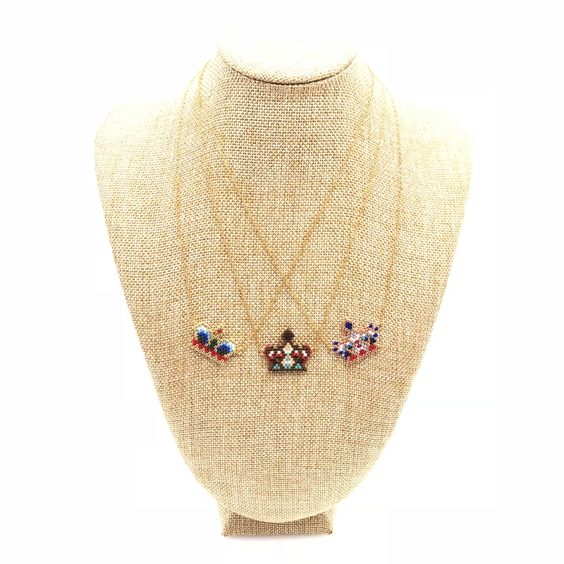 

Fairywoo Women Ethnic Jewelry Crown Luxury Chokers Handmade Miyuki Necklace DIY Collares Necklaces For Ladies Friendship Gift