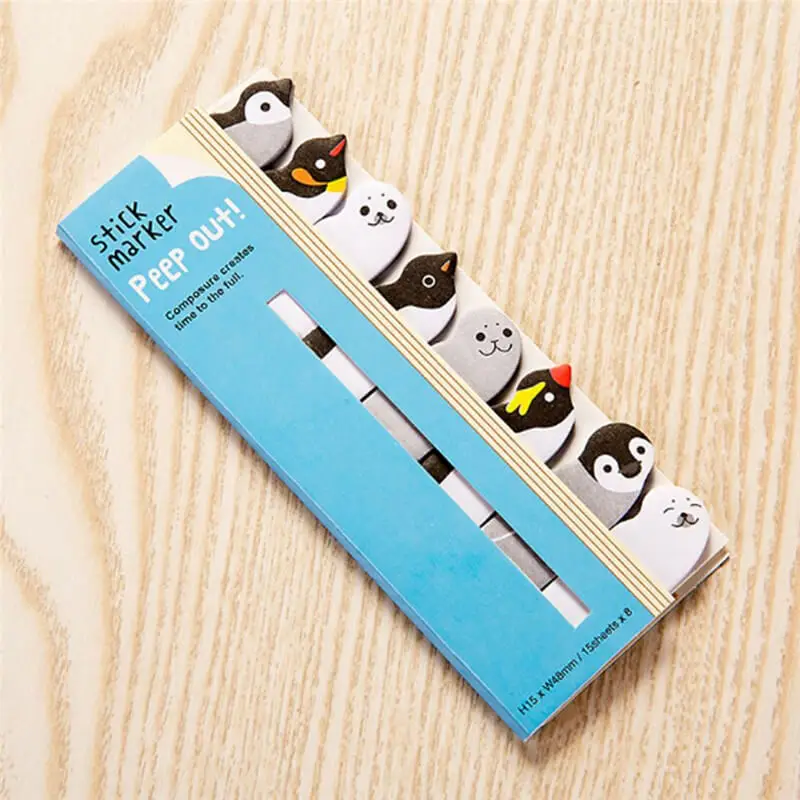 

2020 Popular Cartoon Animals Memo Pad Sticky Notes School Supplies Kawaii Panda Cat Notebook Stationery Paper Stickers