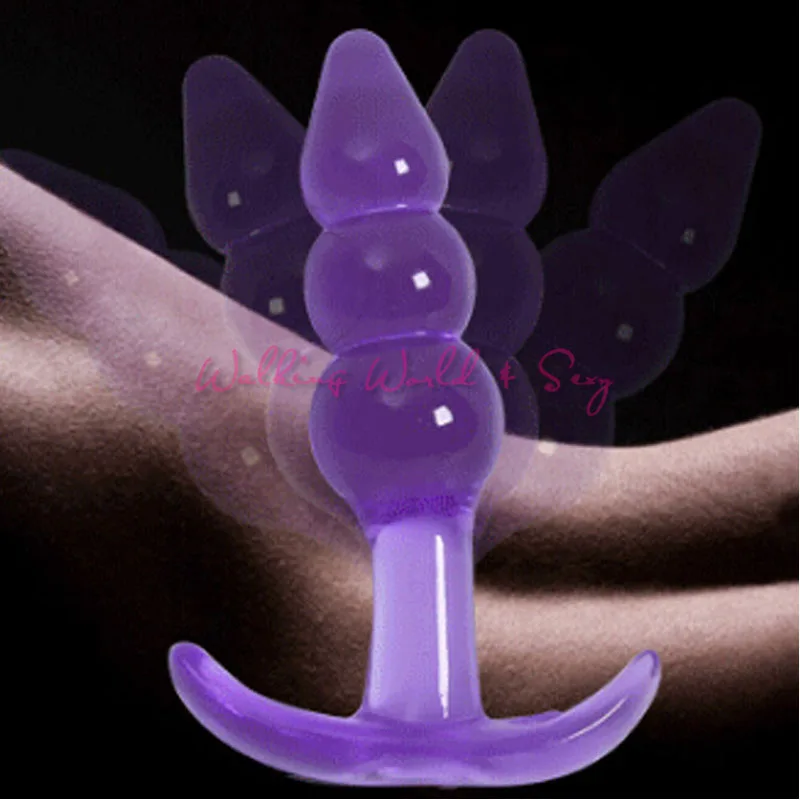 Unisex Soft Silicone Anal Beads Sex Toys Butt Plugs Jelly Plug Real Skin Feeling Massager Erotic Adult Products | Красота и здоровье