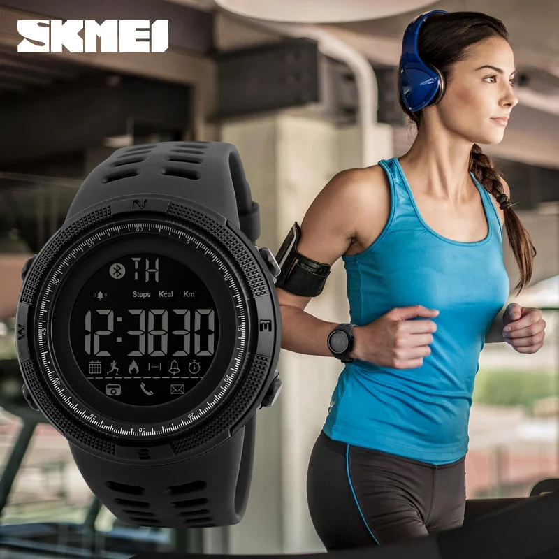 SKMEI уличные спортивные Смарт-часы мужские Bluetooth многофункциональные 5Bar