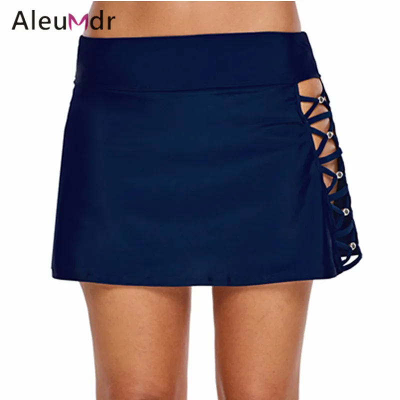 Aleumdr Для женщин Плавки бикини бразильского черного бисера крест накрест в