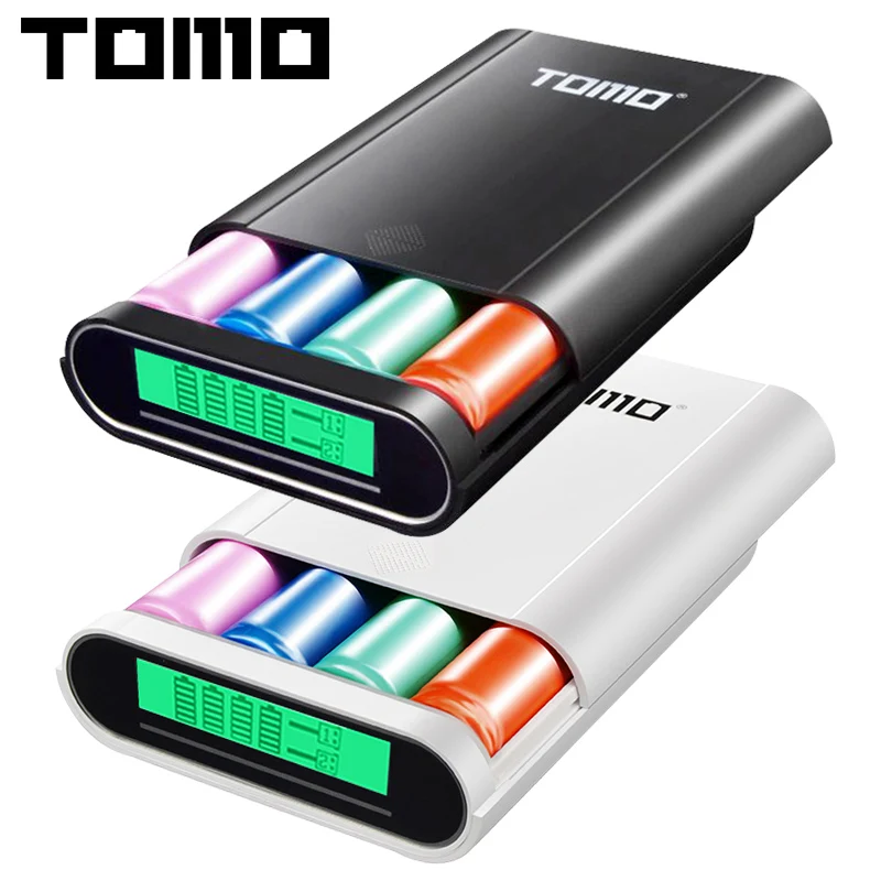 TOMO USB Li Ion Intelligent 4x18650 зарядное устройство портативный LCD умный DIY Мобильный Внешний