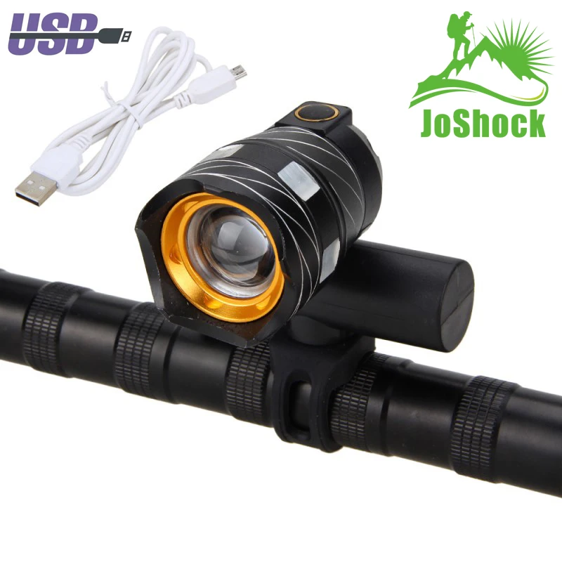 JoShock 15000LM T6 светодиодный велосипедный светильник передняя фара для велосипеда