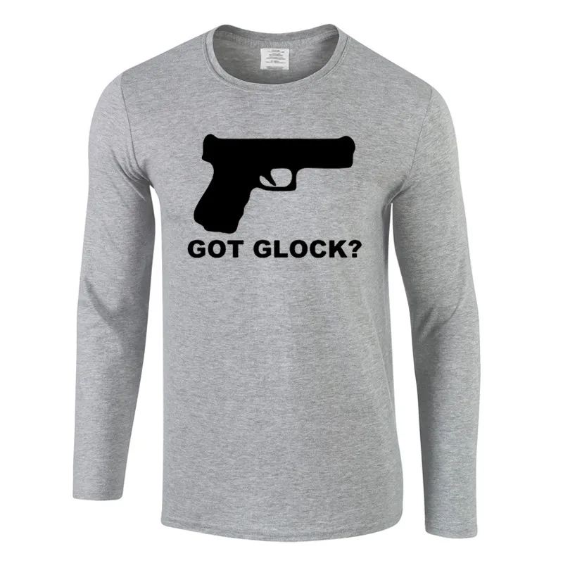 

got Glock New Arrivals Fashion long T-Shirt Funny Men's Novelty T Shirt autumn High Quality Hipster Cool Male Tops Tee