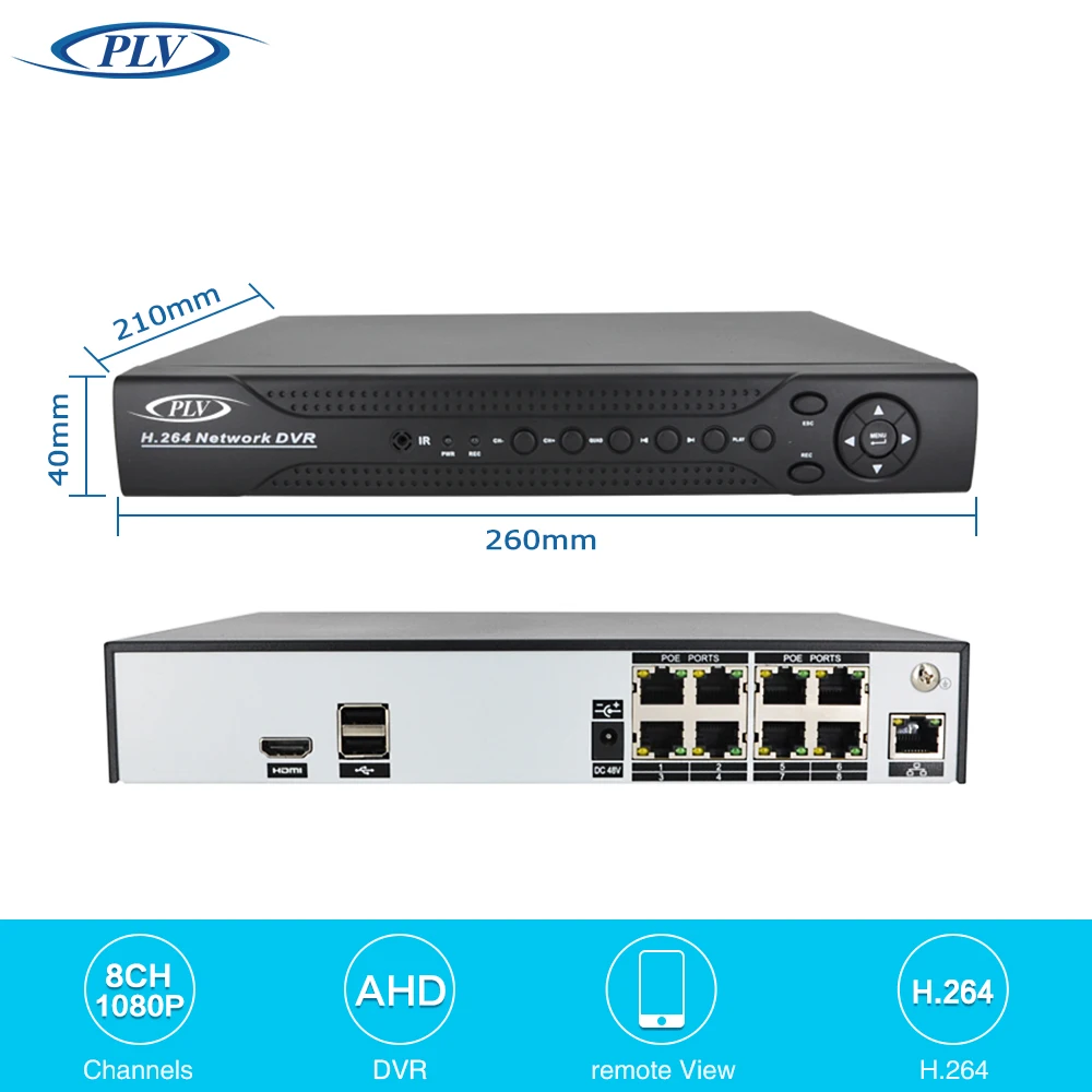 Лучший PTZ камеры безопасности системы видеонаблюдения 8ch 4MP POE NVR + 6 * ip-камера 2.0MP
