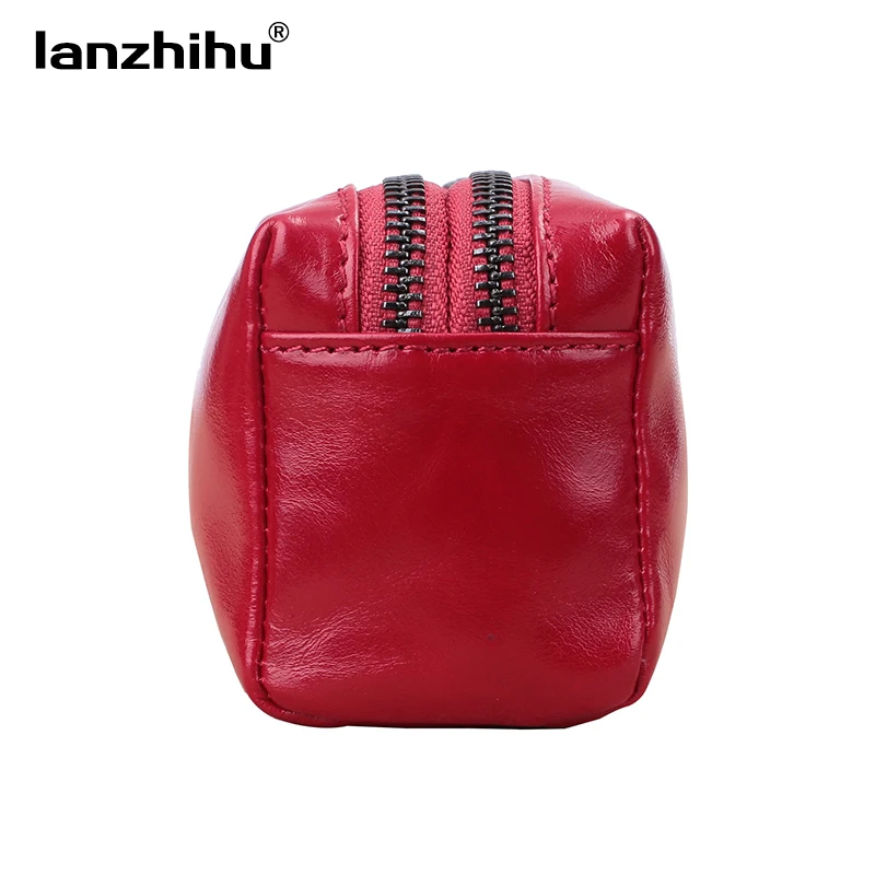 Модный кошелек из натуральной кожи для монет женщин брендовый дизайн двойная