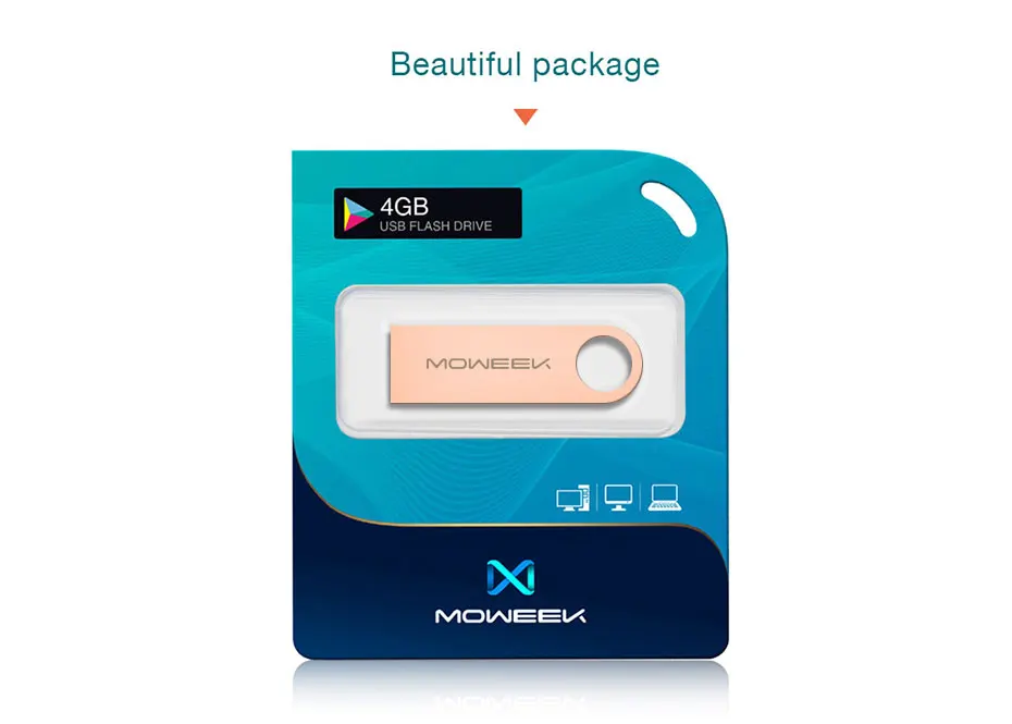 Moweek USB Flash 64 GB 32 GB 16 GB 8 GB 4 Гб Флеш накопитель 128 GB флешки Водонепроницаемый Металлический USB 2,0 Flash Drive cel usb stick для подарка