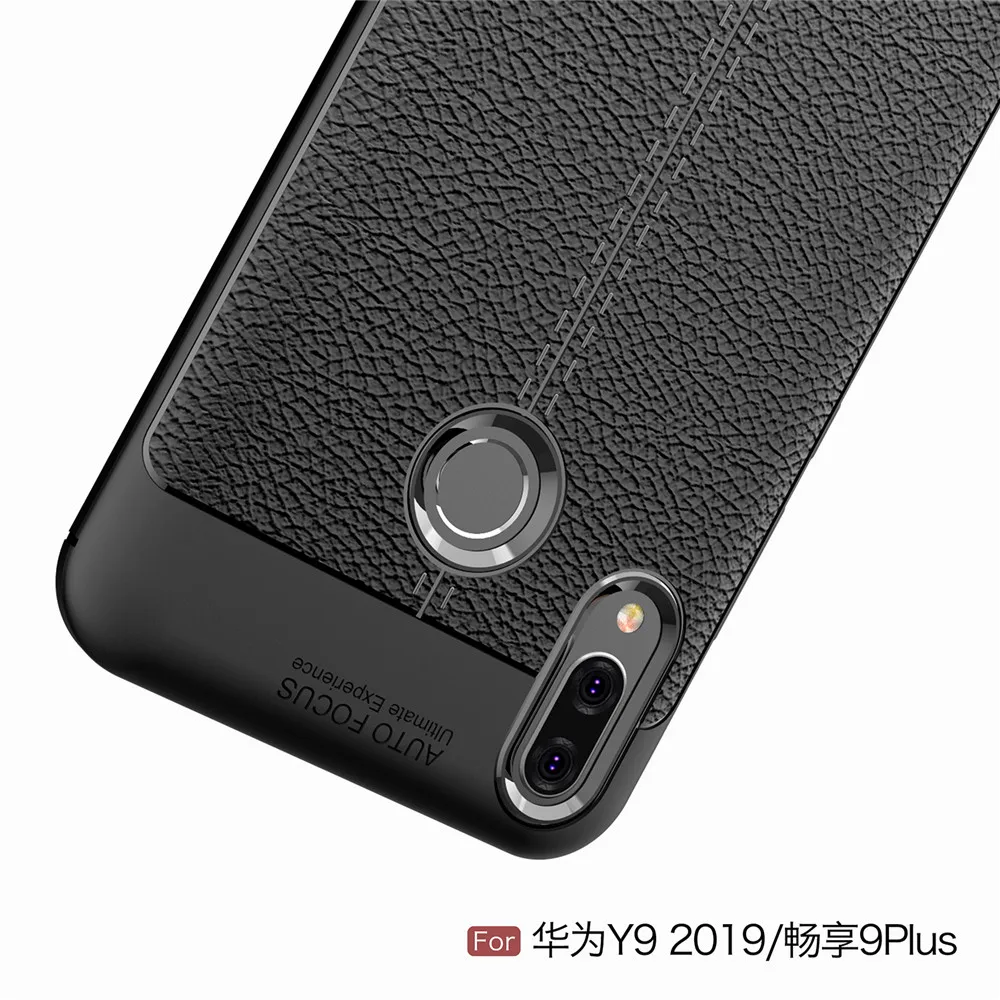 Для huawei Enjoy 8 9 Plus гибридный мягкий матовый чехол с текстурой личи чехол-Бампер для