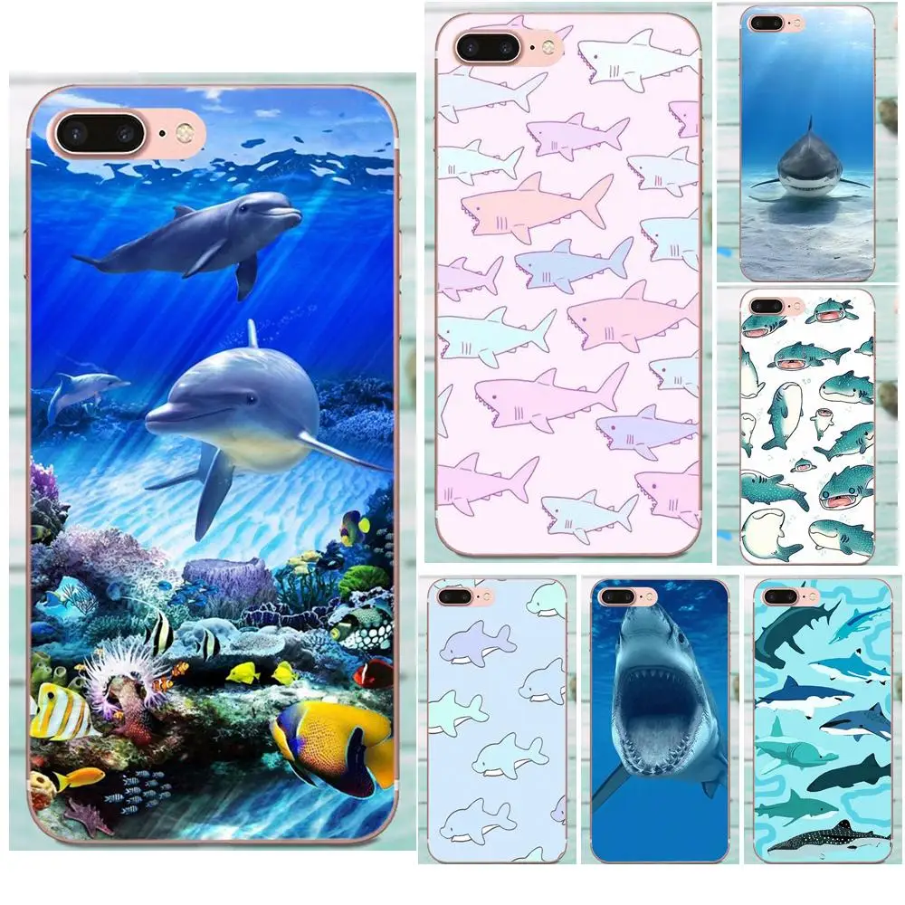 For Galaxy J1 J2 J3 J330 J4 J5 J6 J7 J730 J8 2015 2016 2017 2018 mini Pro Soft TPU Design Pastel Sharks Wallpaper Art | Мобильные