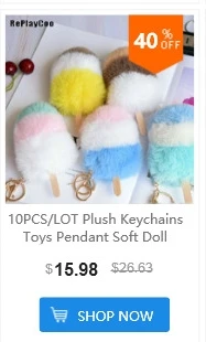 Play Dead Rabbit Fur Kawaii, плюшевая кукла-кролик, мягкие игрушки-животные, Маленькая подвеска, брелок, Модный меховой помпон GMR016