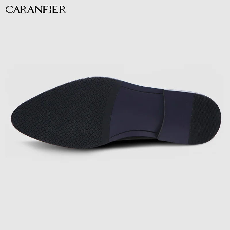 Мужские модельные туфли CARANFIER Повседневные Дышащие из натуральной кожи с острым