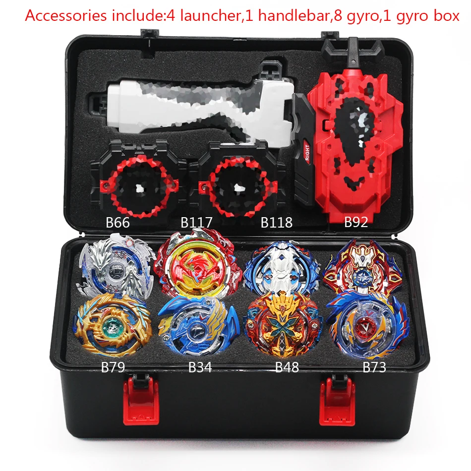 Hot B140 Beyblade Burst Bey Blade Toy Metal Funsion Bayblade Set Storage Box With Handle Launcher Plastic Box Toys For Children