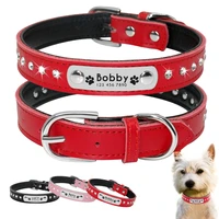 customized rhinestore dog collars padded personalized dogs id collars for small medium dogs cats puppy kitten pink red black