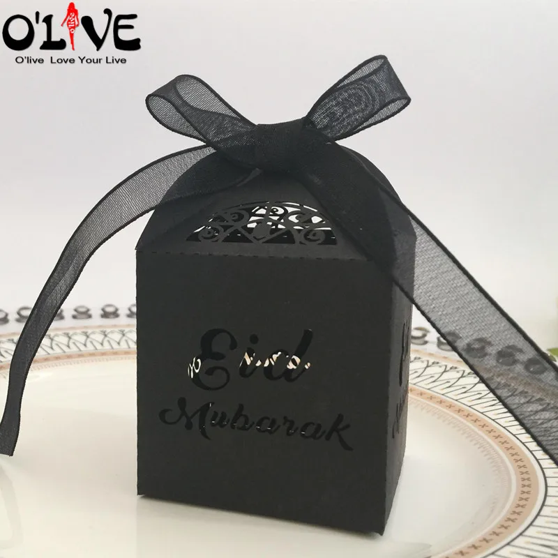 100 шт Eid Мубарак Подарочная коробка конфетные мешки Исламские мусульманские