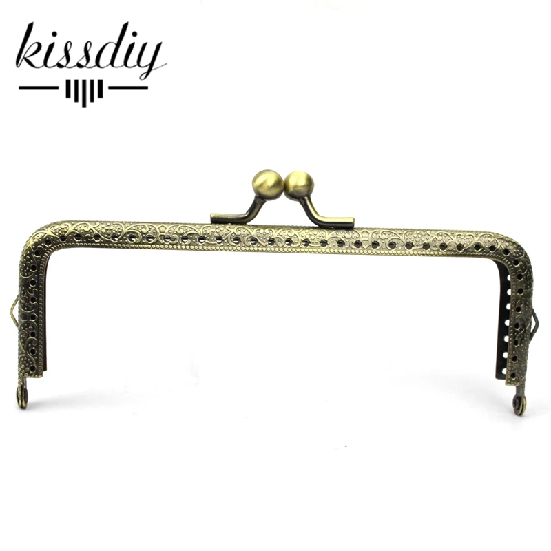 KISSDIY 10 шт 15 см квадратный кошелек с металлическим каркасом антикварная бронзовая