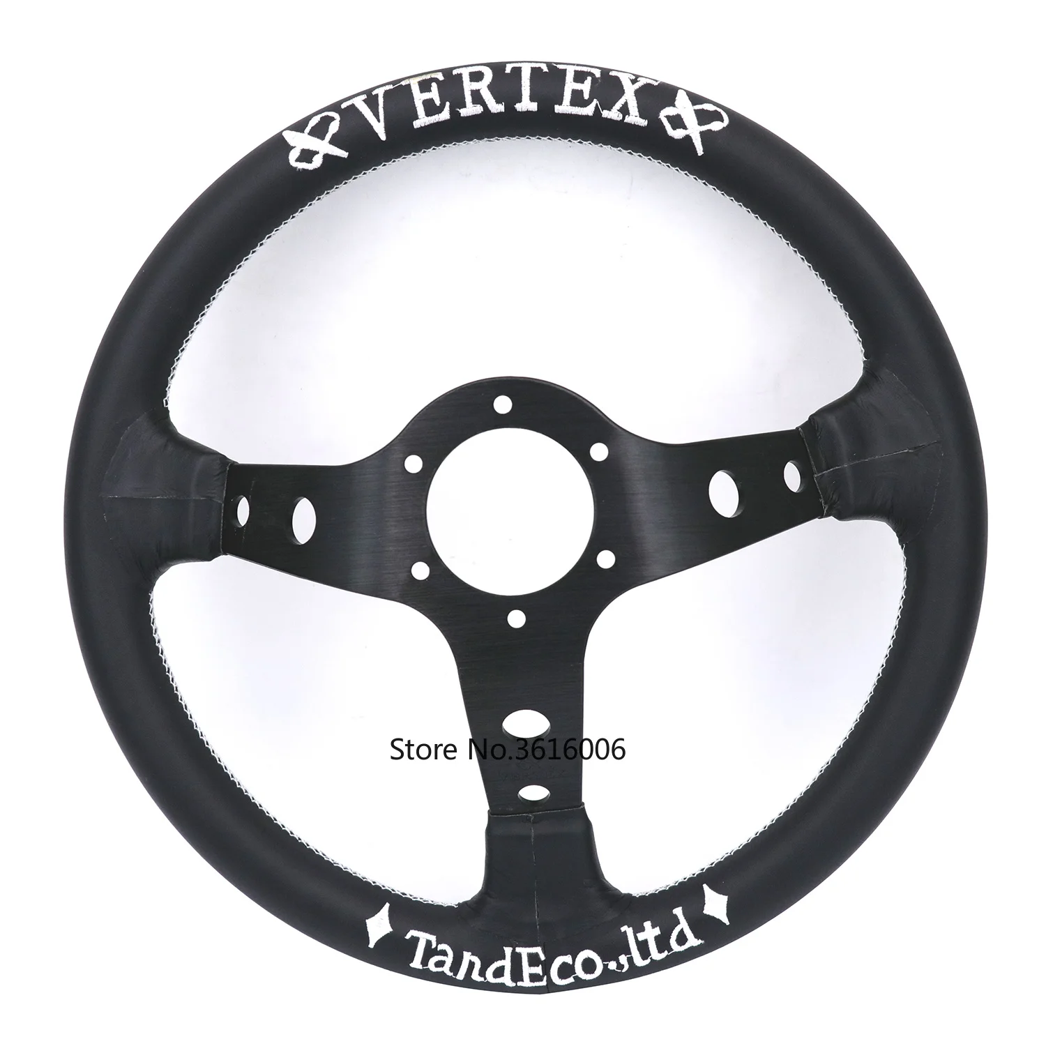 VERTEX 330 мм jdm Гоночный черный руль из натуральной кожи | Автомобили и мотоциклы