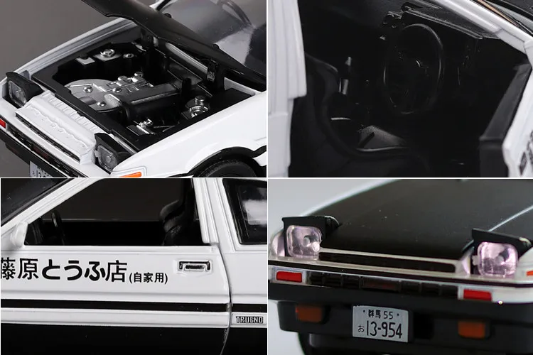 ZXZ 1:28 Toyota Trueno AE86 литая под давлением модель автомобиля оттягивающая назад Игрушечная модель автомобиля детская игрушка светящийся звук