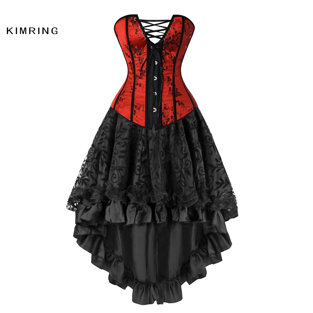 Соблазнительный корсет бюстье Kimring и женское платье в готическом стиле|corset