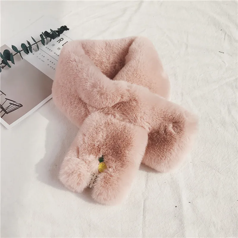 2017 TOYOOSKY New Fashion Winter Scarf Imitation Rabbit Skin Solid Many Colours Pineapple Ring For Women | Аксессуары для одежды
