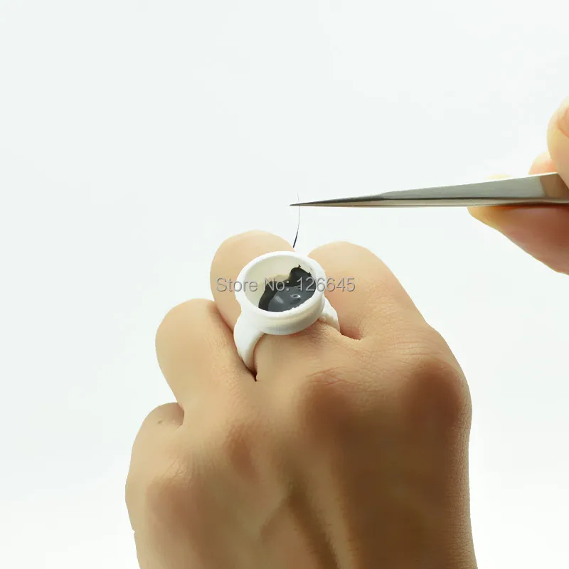 Одноразовый контейнер для клея 100 шт. кольца наращивания ресниц держатель