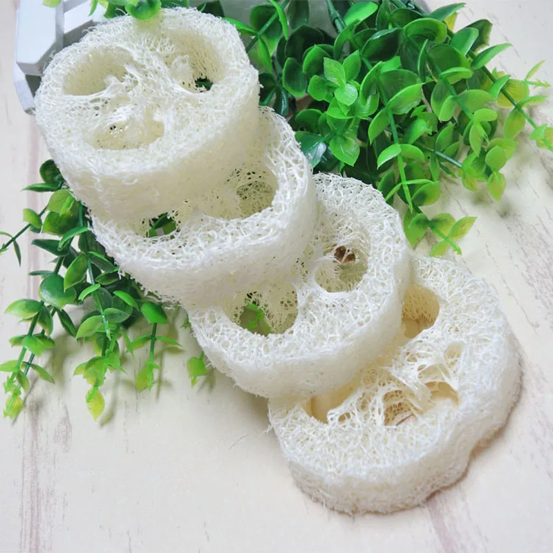 Loofah-esponja de Luffa hecha a mano, herramientas de jab&oacute;n personalizables, limpiador, soporte de jab&oacute;n facial, 300 Uds.-1