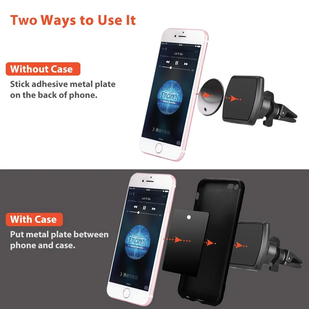 xnyocn holder for phone magnetic stand air vent mount magnet car cell phone support for iphone 12 pro max samsung mobile phones free global shipping