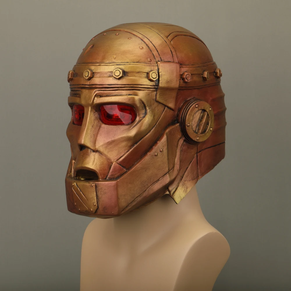 Anime Doom Patrol Mask Robotman LED Latex Helmet Halloween Superhero Cosplay Prop | Тематическая одежда и униформа