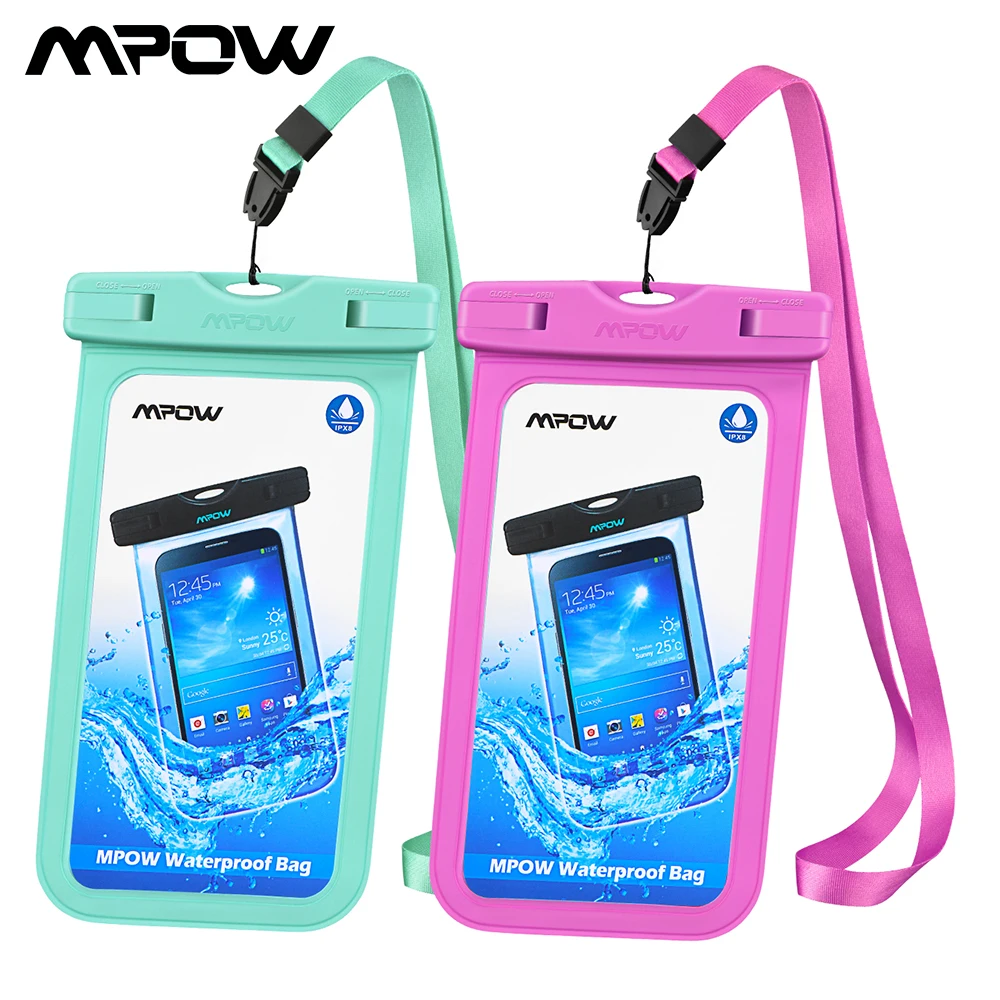 [2 шт.] Mpow PA085 IPX8 водонепроницаемый чехол, универсальный чехол для телефона, совместимый с мобильным телефоном Max " для смартфона iPhone X Hornor 10