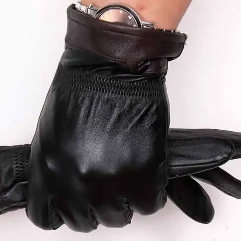 

Mens fashion winter warm thick leather gloves, Genuine sheepskin gloves, GR206