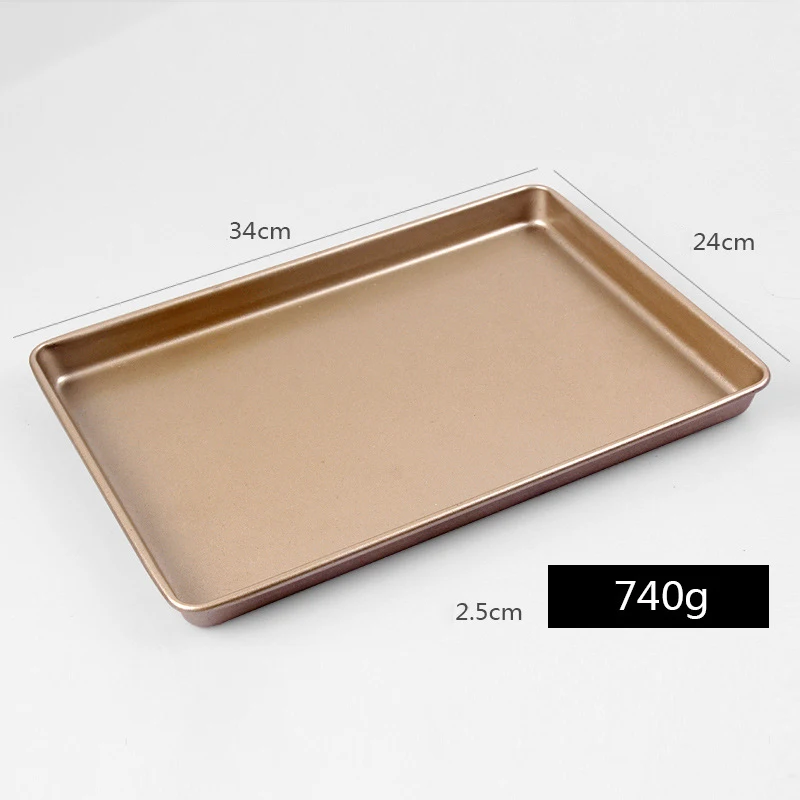 1 шт. экологичный прямоугольный Золотой неглубокий противень для запекания