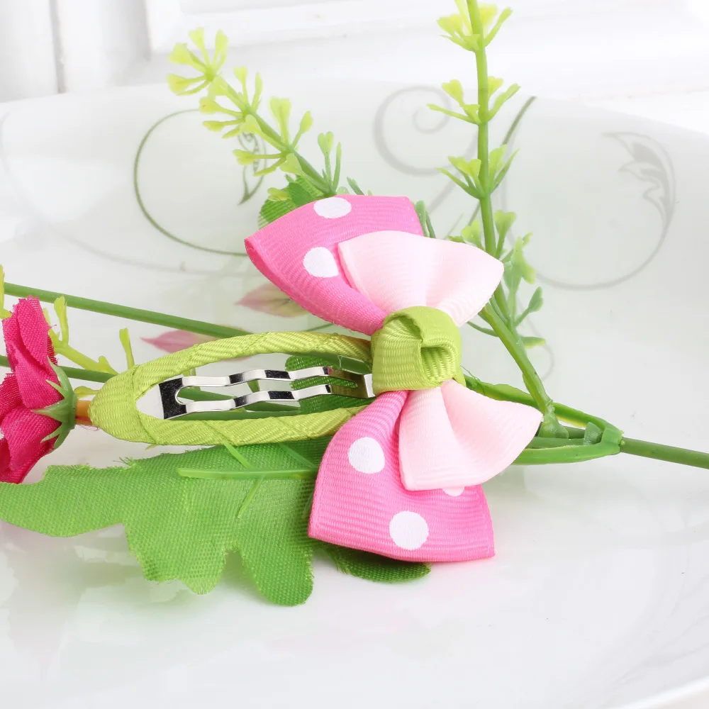 2 шт./компл. аксессуары для волос M MISM милые заколки с бантом в горошек карамельных