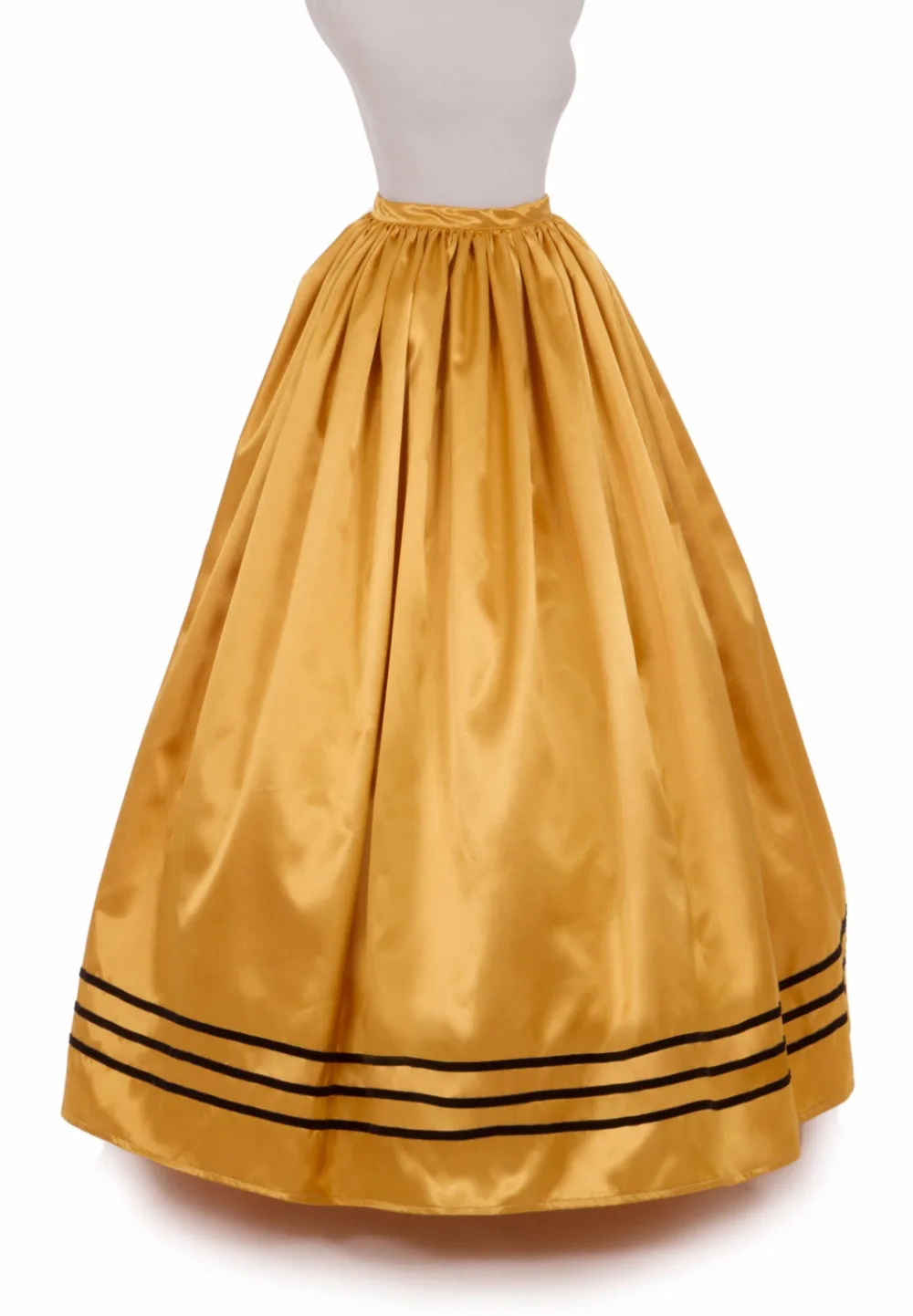 

Victorian French Pleated Gathered Bustle Skirt Civil War Styled Satin Skirt