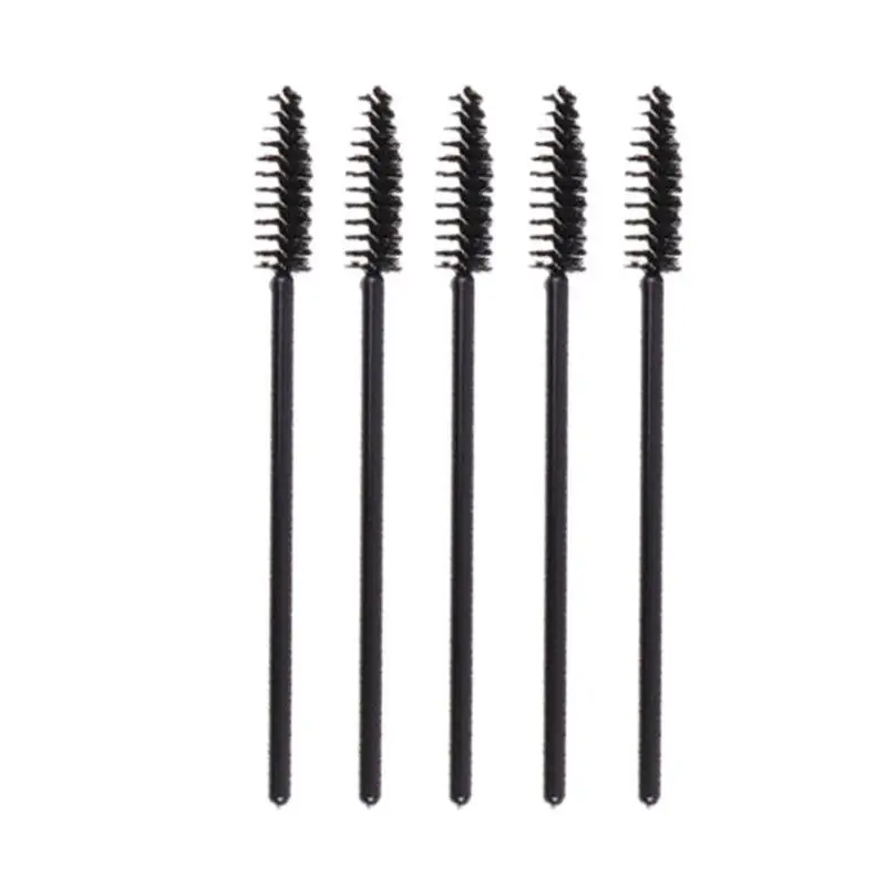 Black 5pcs Кисти для макияжа 5/10 шт. Одноразовые щетка для ресниц глаз Аппликатор Тушь для ресниц палочки глаза косметика для губ Кисть для макияжа оптом - Цвет: Black 5pcs