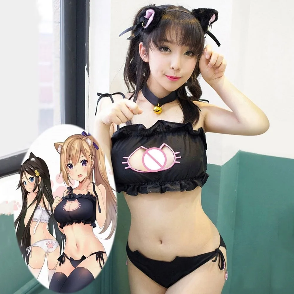 Комплект женского нижнего белья OJBK с вышивкой и перфорацией | Тематическая