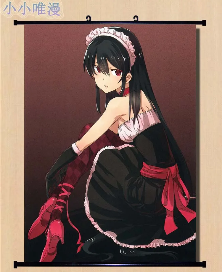 Японское аниме Akame ga KILL! Сексуальная девушка Kurome & домашний Декор стены прокрутки