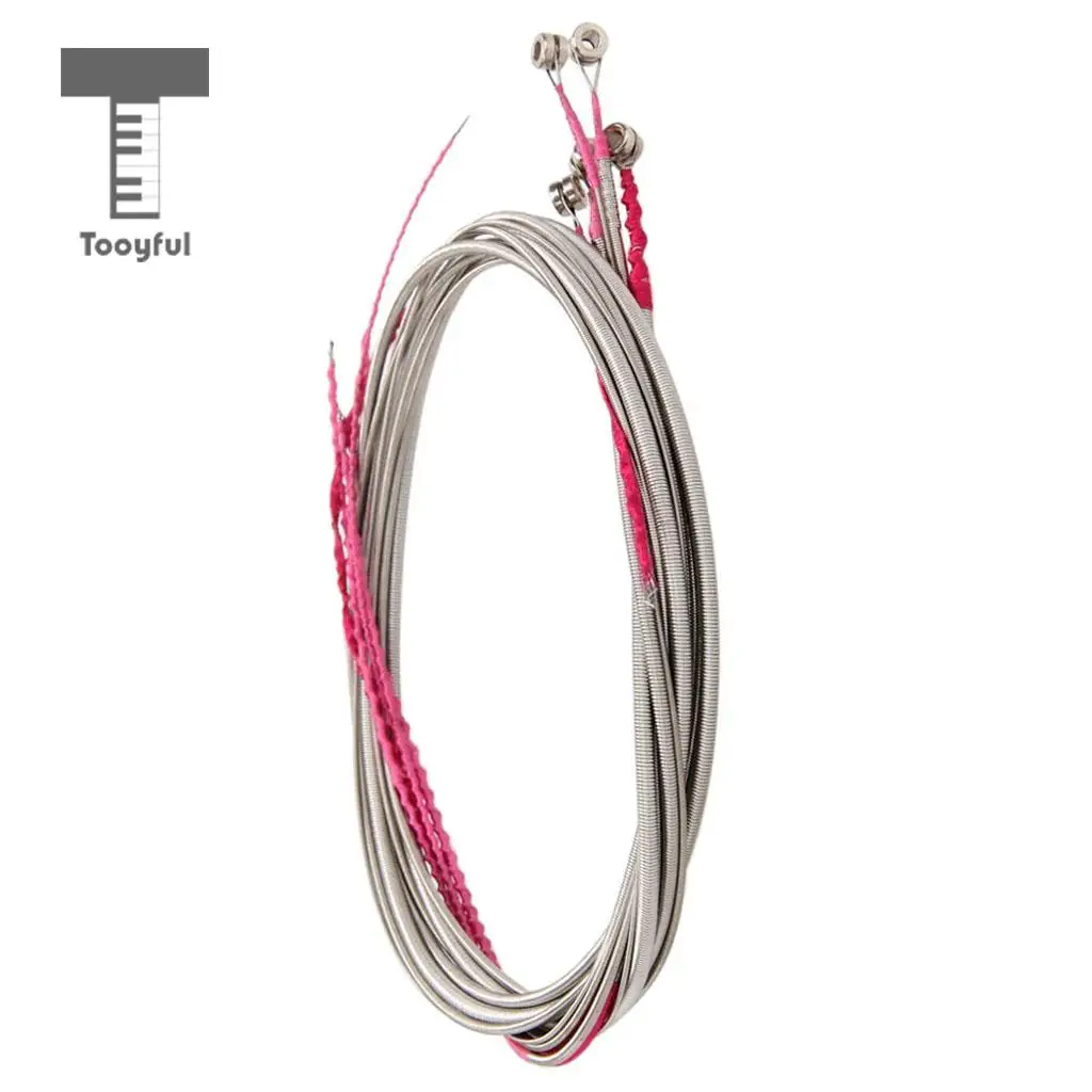 Set of 5 Steel Strings for String Bass Guitar Great Replacement Durable | Спорт и развлечения